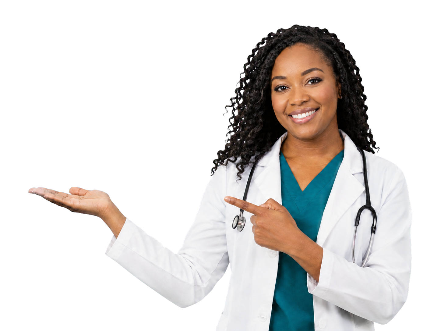 Healthcare professional presenting Deaf Health registration
